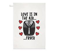 Love is in The Air Fryer Tea Towel Dish Cloth