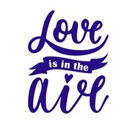 Love is in The air Hand Lettering Inspirational Quote Wall Stickers Paster Paper 64x81.1cm Can Modify and add Information DarkBlue