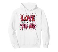 Love is in the Air Lettering Valentines Typography Pullover Hoodie
