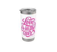 Love is in the Air Romantic Script Design Stainless Steel Insulated Tumbler