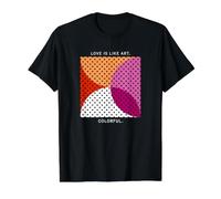 Love is Like Art Colorful - LGBTQ Lesbian Pride Geometry Value Graphic T-Shirt, Men, Black, L