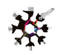 Love Is Love 19-in-1 Snowflake Multi Tool,Compact And Portable Stainless Steel Snowflake Multitool,Snowflake Wrench for Travel,Home And Work