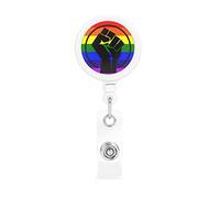 Love is Love Black Lives Matter Retractable Badge Holder Reel Clip Id Card Holder forNurse Student Office Worker