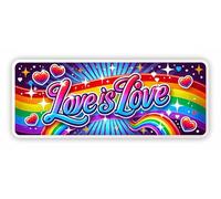 Love is Love/Bumper Sticker/Laptop Sticker/Wall Sticker/Suitcase Sticker / 8x18cm Removable Self-Adhesive Sticker/Premium Gloss Finish/Weatherproof/Premium Vinyl Decals