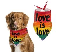 Love Is Love Dog Scarf Triangle Bandana Cat Soft Puppy Scarfs for Small Medium Pets