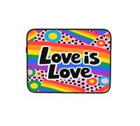 Love is Love Dots LGBTQ Laptop Sleeve Case Notebook Computer Pouch Tablet Briefcase Carrying Bag for Work 17 Inch