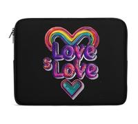 Love Is Love Gay Prideful Laptop Case Sleeve Bag 13inch Durable Shockproof Protective Computer Carrying Cover Briefcase