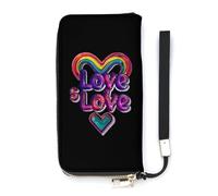 Love is Love Gay Prideful Slim Wallet for Women Long Purse Cute Clutch Wristlet Handbag Card Holders