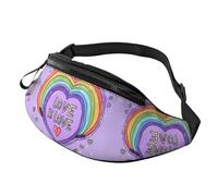 Love is Love Hands-Free Bag LGBTQ Fanny Pack Pride Day Crossbody Bag Fitness Trainers 14X35CM