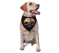 Love is Love Heart LGBT Pride Spring Dog Bandanas Boy Bulk Puppy Kerchief Adjustable Soft Triangle Bibs Accessories for Small Medium Large Dogs Cats White