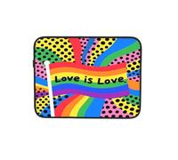 Love is Love LGBT Flag Laptop Sleeve Case Notebook Computer Pouch Tablet Briefcase Carrying Bag for Work 17 Inch