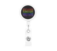 Love is Love LGBT Pride Science is Real Kindness is Everything Retractable Badge Holder Reel Clip Id Card Holder forNurse Student Office Worker