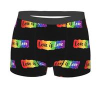 Love Is Love Lgbtq Rainbow Pride Men'S Casual Underwear Boxer Shorts Trunk Breathable Wicking Briefs