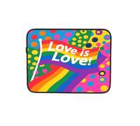 Love is Love Rainbow LGBT Laptop Sleeve Case Notebook Computer Pouch Tablet Briefcase Carrying Bag for Work 13 Inch