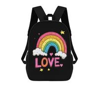Love Is Love Rainbows 17 Inches Large Backpack Work Travel Laptop Bag Casual Daypack