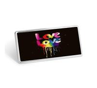 Love is Love Stainless Steel Name Plate with Pin,Durable Personalized Name Tags,Name Badge for Business Work Lable Sign 1.4 * 2.8 in
