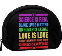 Love is Love Women's Rights are Rights Women and Girls Cute Fashion Coin Purse Wallet Bag Change Pouch Key Holder