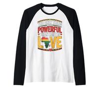 Love is More Powerful Than Hate 100th Black History Month Raglan Baseball Tee