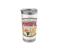 Love is More Powerful Than Hate 100th Black History Month Stainless Steel Insulated Tumbler