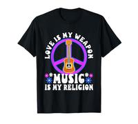 Love is my weapon, music is my religion T-Shirt
