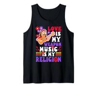Love is my weapon, music is my religion Tank Top