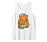 Love is Never Still - Vintage 70s Sun River Nature Art Tank Top
