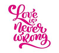 Love is Never Wrong Motivational and Inspirational Quotes Wall Stickers 42x43.8cm Store Decoration Rosered