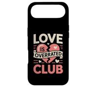 Love Is Overrated Club Funny Anti Valentine Retro Quote Case for iPhone Air