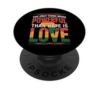 Love Is Powerful Than Hate 100th Black History Month Africa PopSockets Adhesive PopGrip