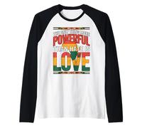 Love is Powerful Than Hate 100th Black History Month Africa Raglan Baseball Tee