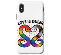 Love Is Queer Rainbow Snake LGBTQ+ Trans Pride Design Case for iPhone X/XS