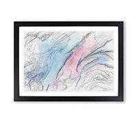 Love is Strong in Abstract Framed Print | A2 Black Framed Wall Art | Ready to Hang | Abstract Love Picture | Living Room Bedroom Lounge Office