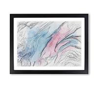 Love Is Strong In Abstract Modern Art Framed Print | A2 Black Framed Wall Art | Ready to Hang | Abstract Love Picture | Living Room Bedroom Lounge Office