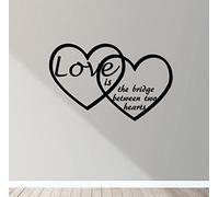 Love is The Bridge Between Two Hearts Wall Art Decal Sticker Mural Decor Quote