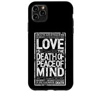 Love Is The Death Of Peace Of Mind Vintage Statement Case for iPhone 11 Pro Max
