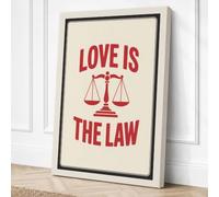 Love Is The Law Typography Canvas Wall Art Print 18x12 Inch (46 x 30 cm)