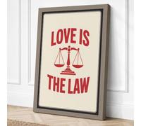Love Is The Law Typography Canvas Wall Art Print 18x12 Inch (46 x 30 cm)