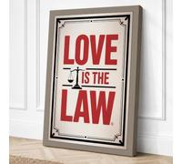 Love Is The Law Typography Canvas Wall Art Print 18x12 Inch (46 x 30 cm)