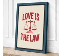 Love Is The Law Typography Canvas Wall Art Print 18x12 Inch (46 x 30 cm)