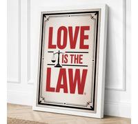 Love Is The Law Typography Canvas Wall Art Print 30x20 Inch (76 x 51 cm)