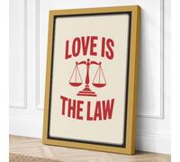 Love Is The Law Typography Canvas Wall Art Print 36x24 Inch