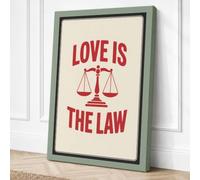 Love Is The Law Typography Canvas Wall Art Print 36x24 Inch (91 x 61 cm)