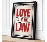 Love Is The Law Typography Canvas Wall Art Print 36x24 Inch (91 x 61 cm)