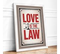Love Is The Law Typography Framed Wall Art Print A3 White