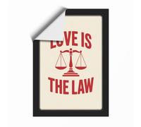 Love Is The Law Typography Unframed Wall Art Print A2 (59.4×42cm), Wall Decor for Living Room, Bedroom, Office & Home, Art Gift