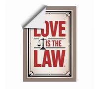 Love Is The Law Typography Unframed Wall Art Print A4 (29.7×21cm), Wall Decor for Living Room, Bedroom, Office & Home, Art Gift