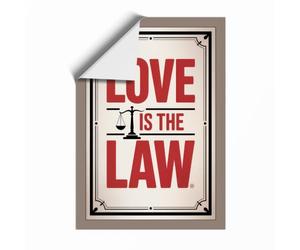 Love Is The Law Typography Unframed Wall Art Print A4 (29.7×21cm), Wall Decor for Living Room, Bedroom, Office & Home, Art Gift