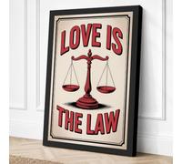 Love Is the Law Vintage Canvas Wall Art Print 30x20 Inch (76 x 51 cm)