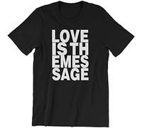 Love is The Message Mfsb Paradise Garage Black T-Shirt Printed Tee Graphic Top for Men Shirt L