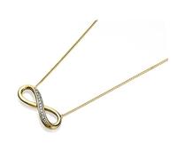 Love It! 9ct Gold Diamond Infinity Necklace - D62305